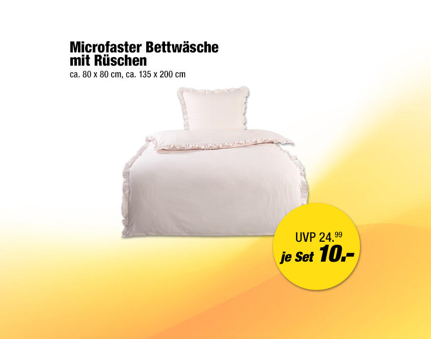 Bettwaesche mit Rüschen