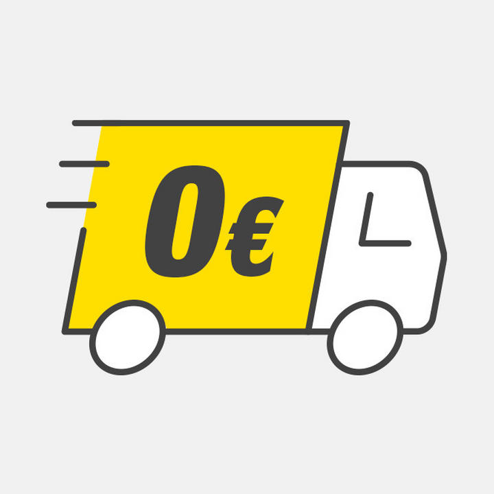 Ein Lieferfahrzeug, das mit einem Euro-Zeichen gekennzeichnet ist.