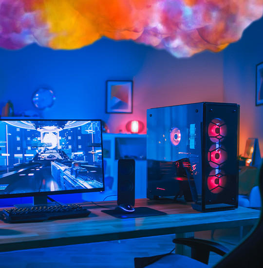 Gaming Kissen Blau zur Dekoration von Gaming-Räumen 