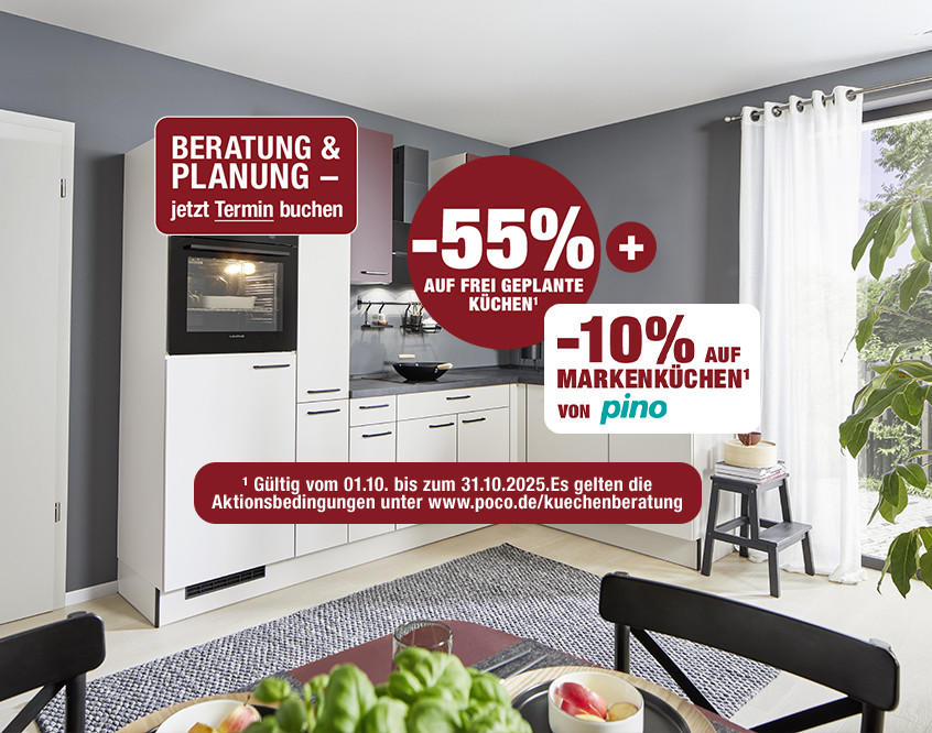 REI GEPLANTE KÜCHEN, -10% AUF MARKENKÜCHEN1 VON pino. BERATUNG &PLANUNG - jetzt Termin buchen 