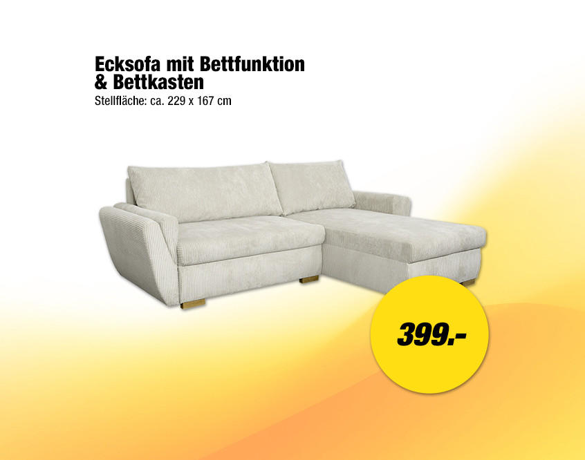 Ecksofa mit Bettfunktion