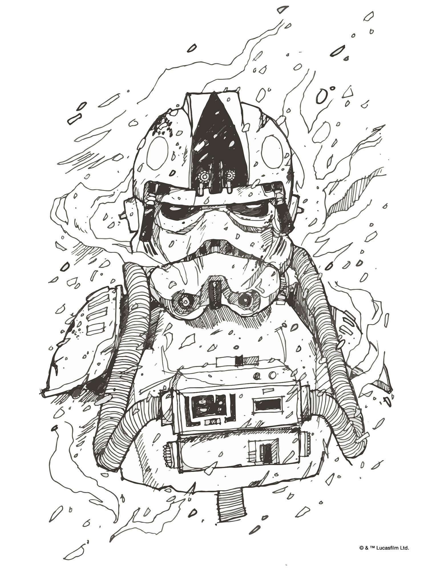 Komar Poster Star Wars Pilot Drawing Star Wars B/L: ca. 30x40 cm