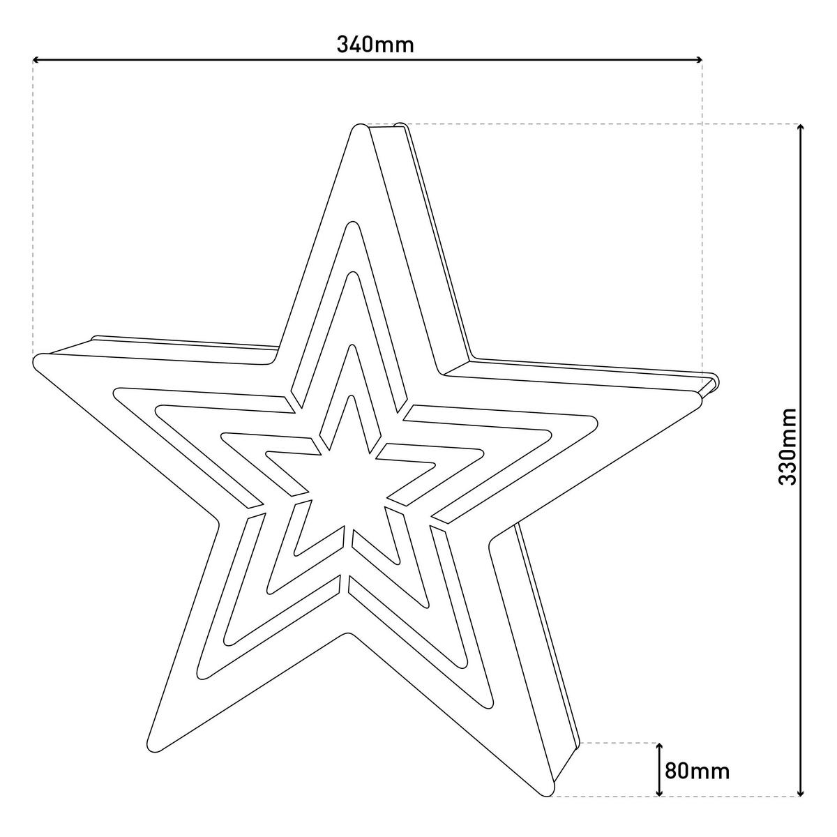 Näve Leuchten LED-Dekoleuchte LED-Weihnachtsdeko Stern - natur (8,00/33,00/34,00cm) - Näve Leuchten
