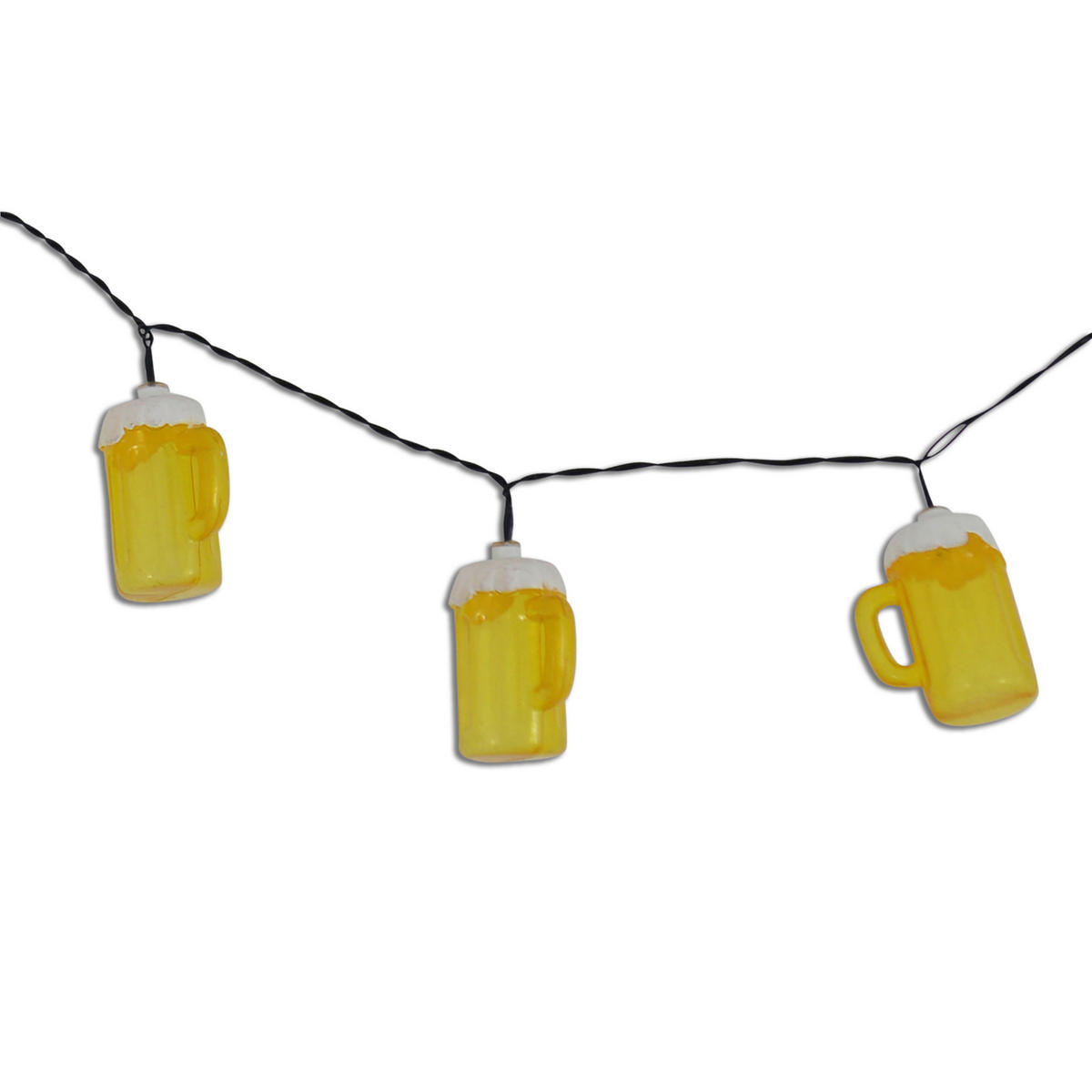 LED-Lichterkette 5149515 gelb Kunststoff L: ca. 500 cm LED-Lichterkette "Bierkrug" - gelb (500,00cm) - Näve Leuchten