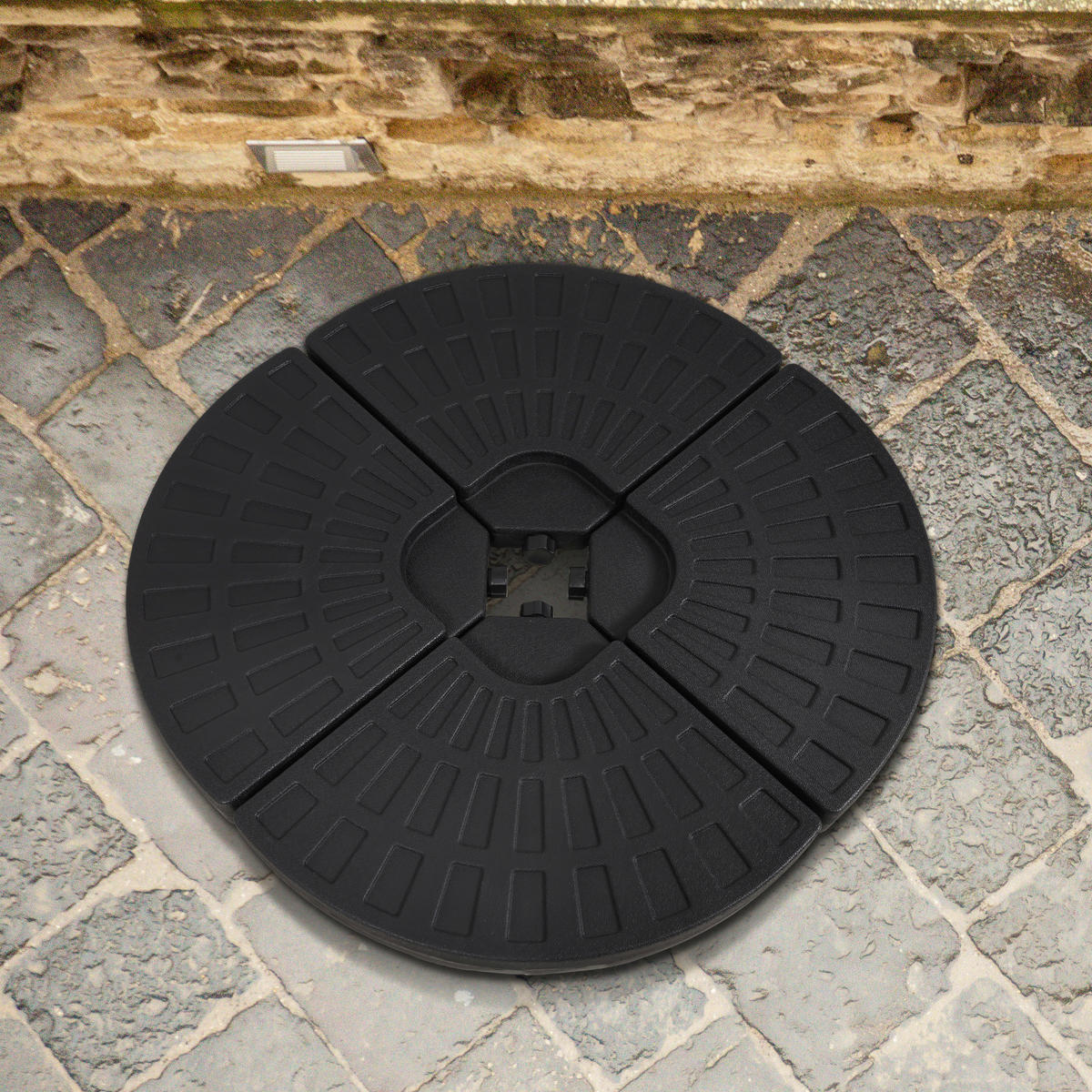 POCOline Schirmständer schwarz Kunststoff Schirmständer_Base_4tlg. - schwarz - POCOline