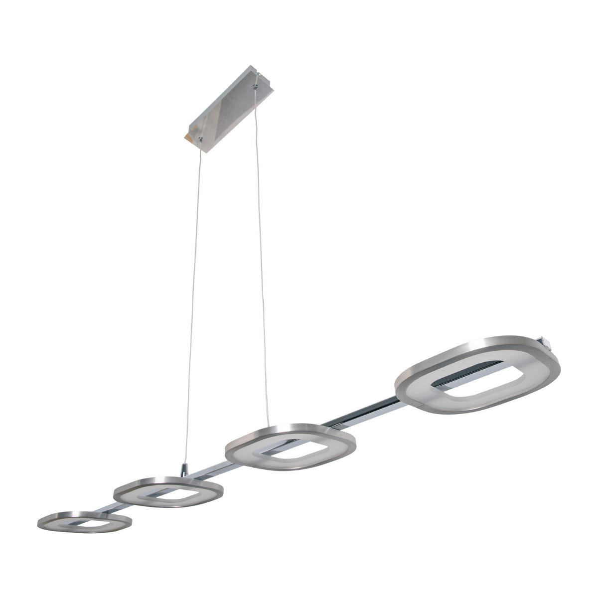 Näve Leuchten Pendelleuchte 7070342 stahlfarbig Kunststoff Metall B/H/T: ca. 16x150x100 cm null 4 Brennstellen Beam - stahlfarbig (16,00/150,00/100,00cm) - Näve Leuchten