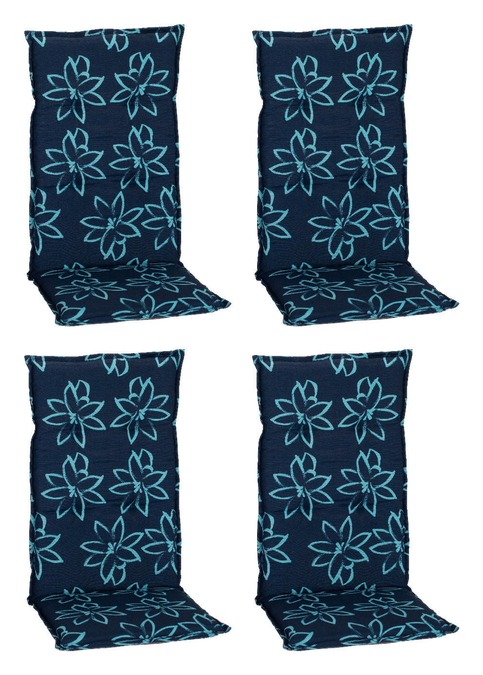 Beo Saumauflage für Hochlehner Bunde hellblau Polyester-Mischgewebe B/H/L: ca. 50x6x118 cm 4er Set Bunde - hellblau/dunkelblau (118,00/50,00/6,00cm) - Beo