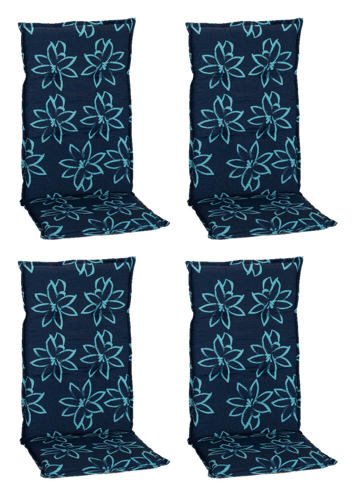 Beo Saumauflage für Hochlehner Bunde hellblau Polyester-Mischgewebe B/H/L: ca. 50x6x118 cm 4er Set Bunde - hellblau/dunkelblau (118,00/50,00/6,00cm) - Beo