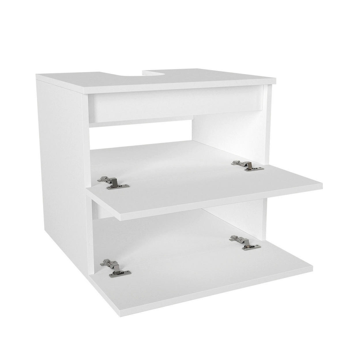Waschbeckenunterschrank Carmita weiß B/H/T: ca. 60x53,8x49 cm Carmita - weiß (60,00/53,80/49,00cm) - moebel17