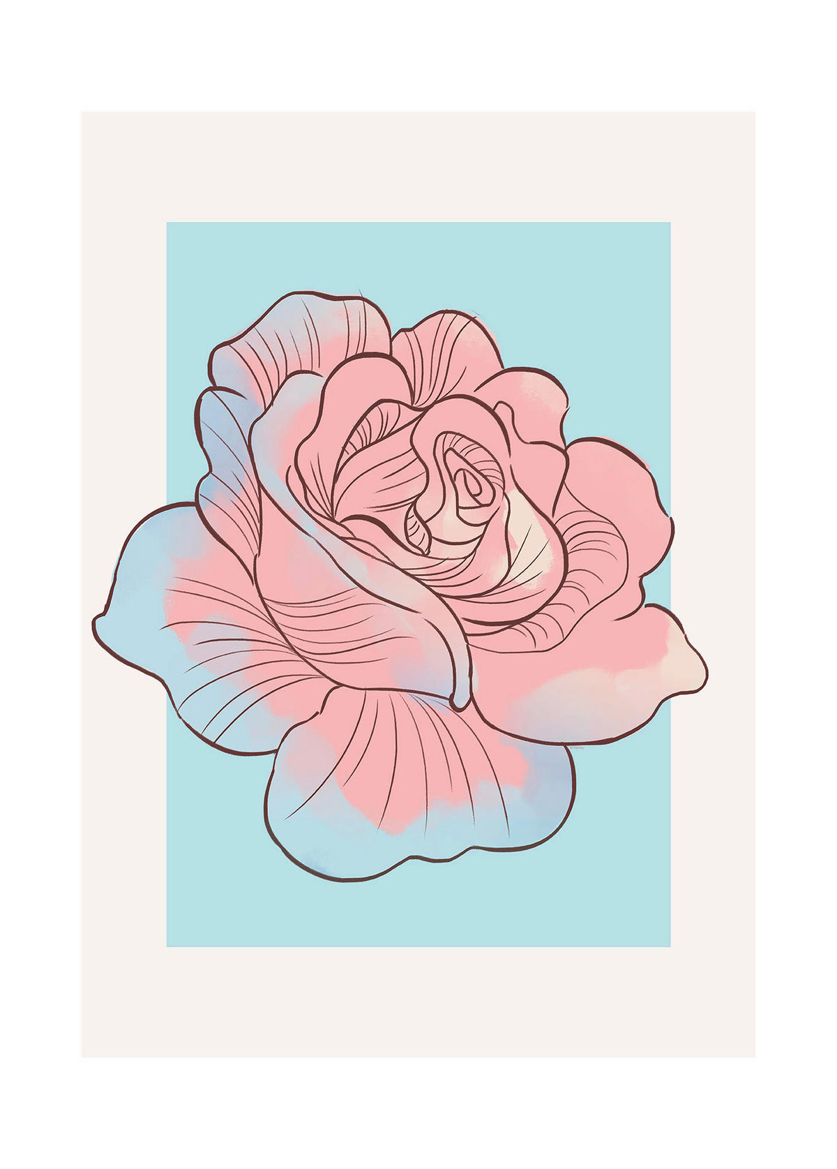 Komar Poster Cinderella Rose Disney B/L: ca. 50x70 cm Cinderella Rose - (50,00/70,00cm) - Komar