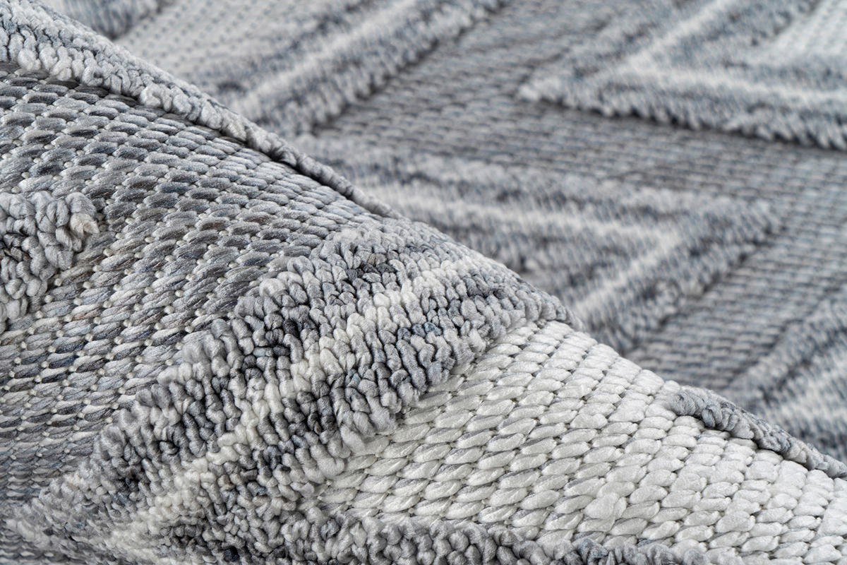 360Living Teppich Sarai weiß B/L: ca. 80x150 cm Sarai - weiß/grau (80,00/150,00cm) - 360Living