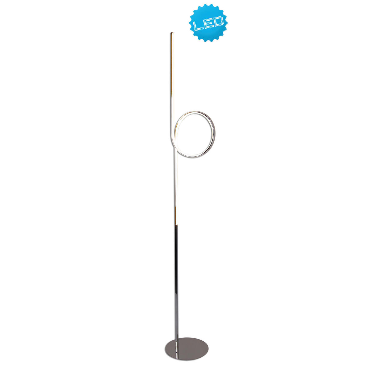 Näve Leuchten LED-Leuchten 2053442 Chrom Metall Kunststoff B/H/T: ca. 23x171x23 cm 1 Brennstellen Loop - Chrom (23,00/171,00/23,00cm) - Näve Leuchten