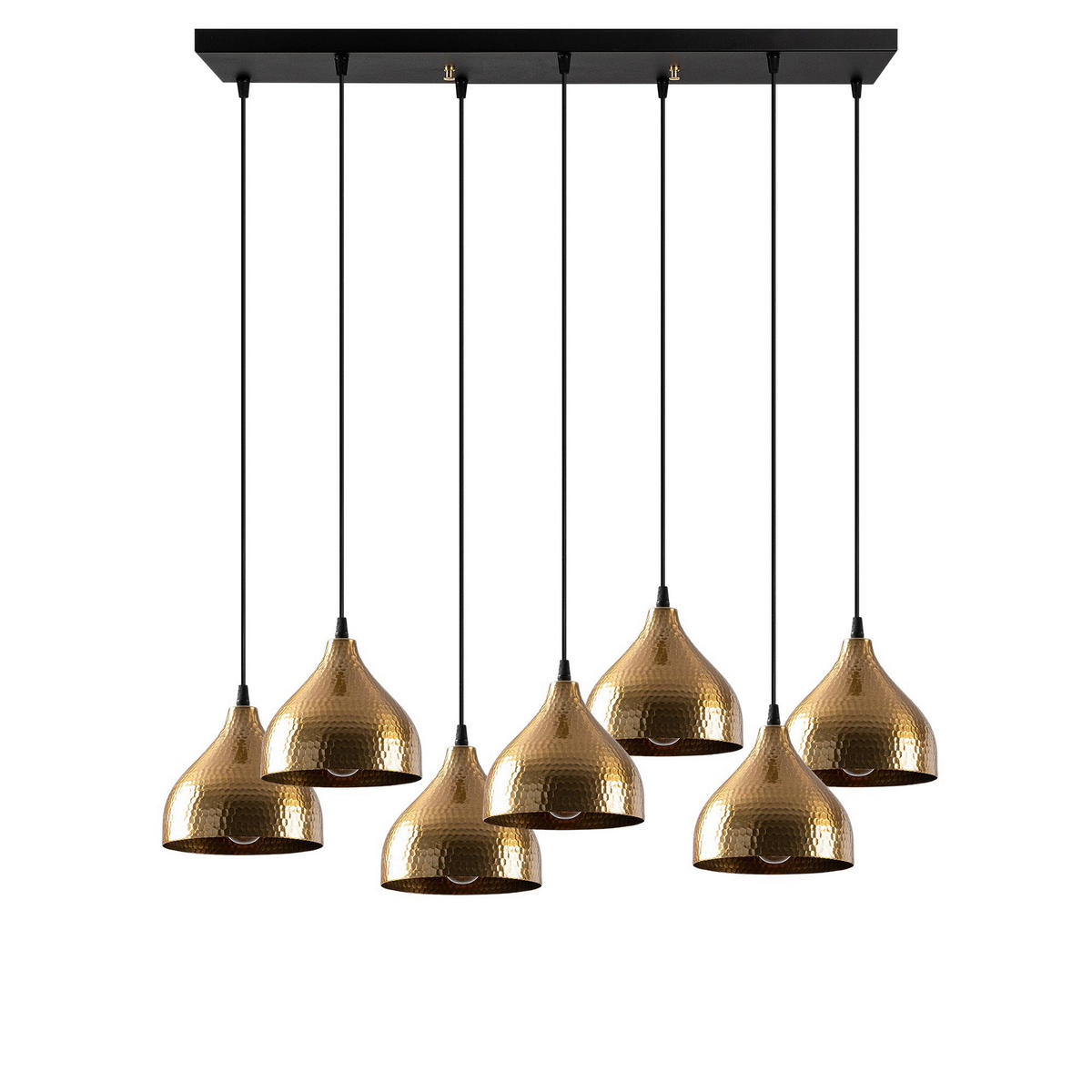 Opviq Pendelleuchte Metall B/H/T/L: ca. 88x114x40x88 cm E27 7 Brennstellen Tattoo - 6222 - (88,00/88,00/114,00cm) - Opviq