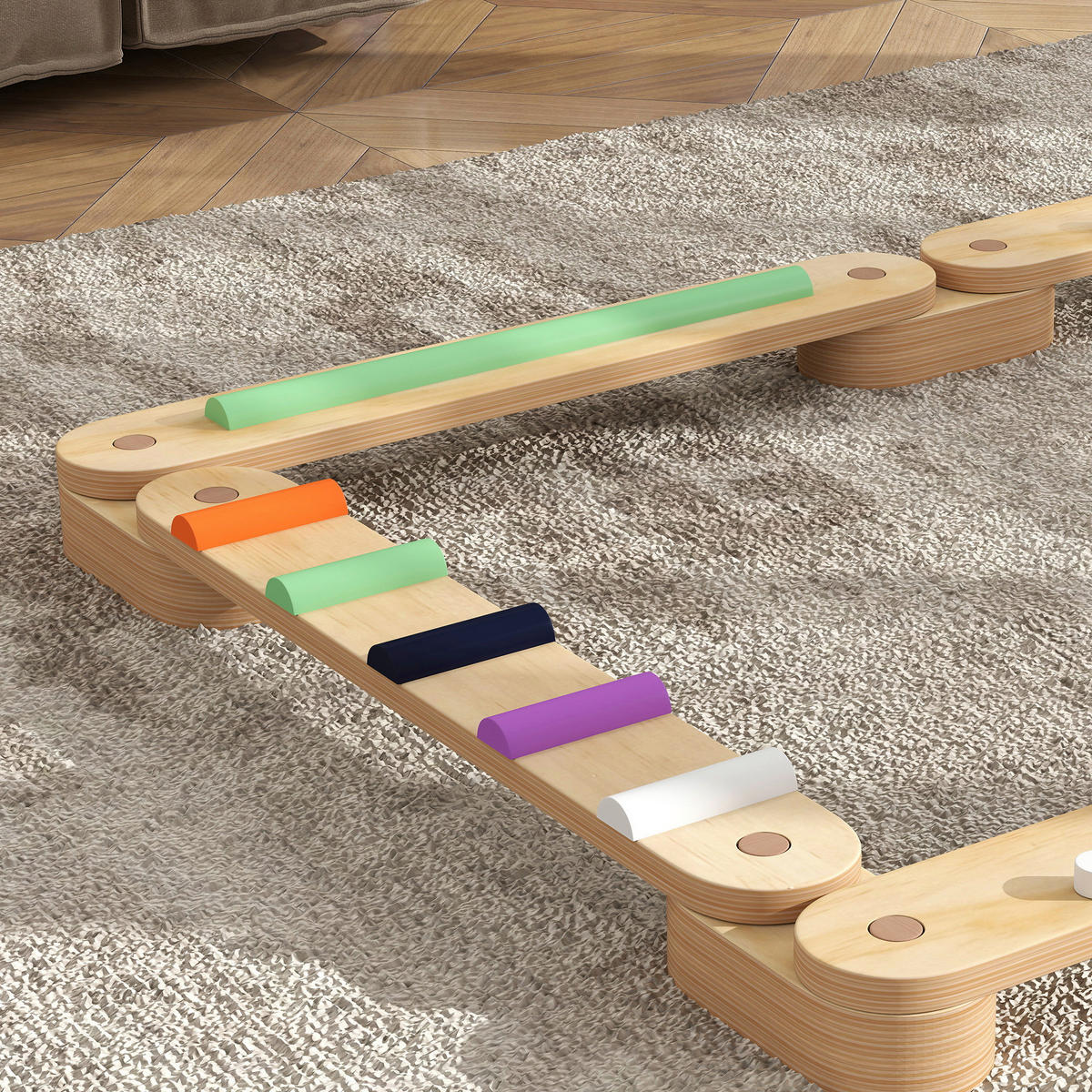 AIYAPLAY Kinder Balancierbalken B/H/L: ca. 115x8,5x130 cm Kinder Balancierbalken - multicolor (130,00/115,00/8,50cm) - AIYAPLAY