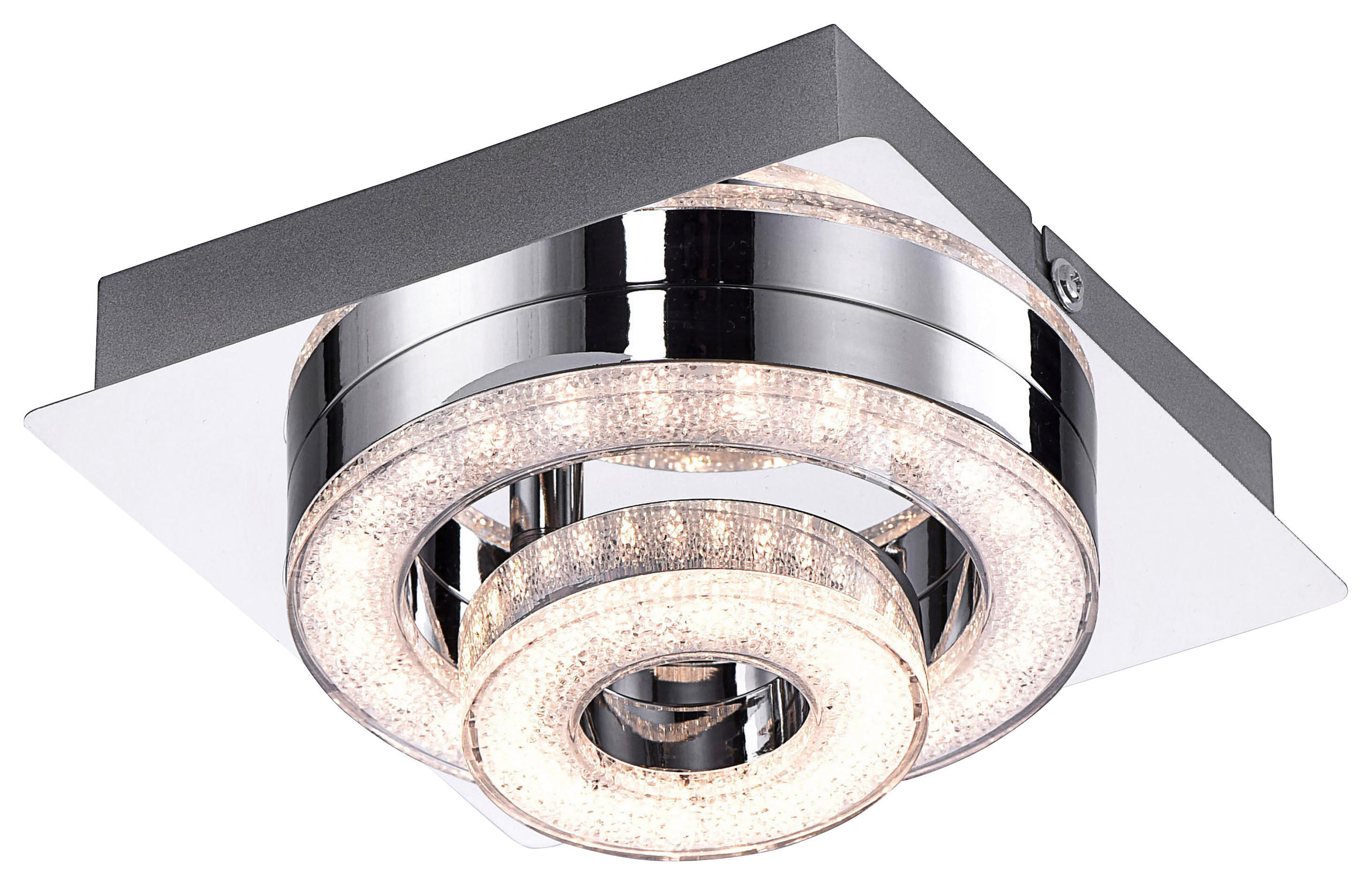 Just Light Spot 14520-17 Chrom Metall Acryl B/H/L: ca. 17x13x17 cm 1 Brennstellen LED-Spot_2flg.Tim - Chrom (17,00/17,00/13,00cm) - Just Light