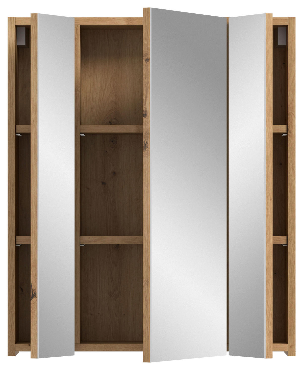 Spiegelschrank Ice Artisan Oak Nachbildung B/H/T: ca. 60x70x18 cm Ice - (60,00/70,00/18,00cm) - xonox.home