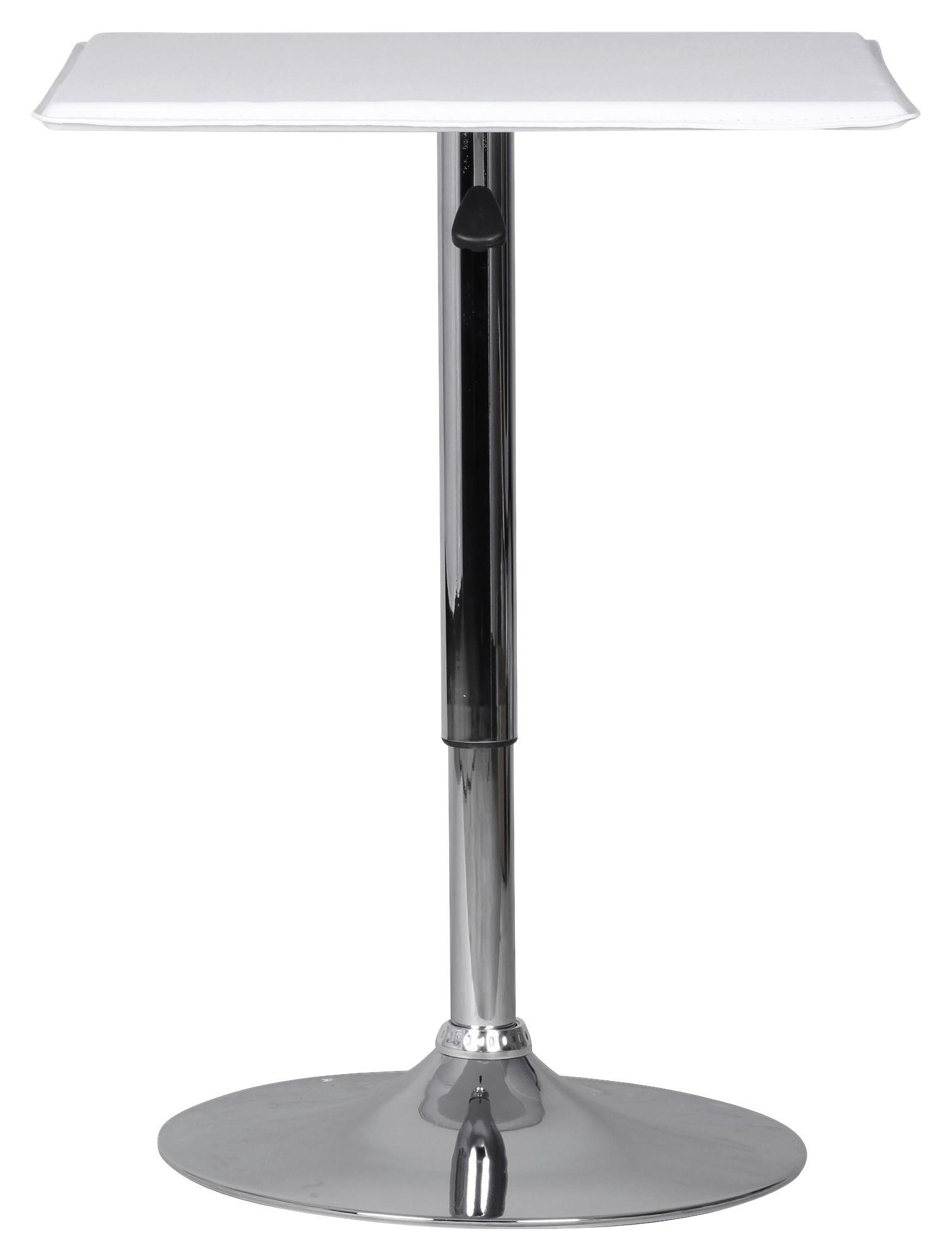 Tisch weiß Chrom verchromt MDF B/T: ca. 63x63 cm Stehtisch - weiß/Chrom (63,00/63,00cm) - Amstyle