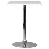 Tisch weiß Chrom verchromt MDF B/T: ca. 63x63 cm Stehtisch - weiß/Chrom (63,00/63,00cm) - Amstyle