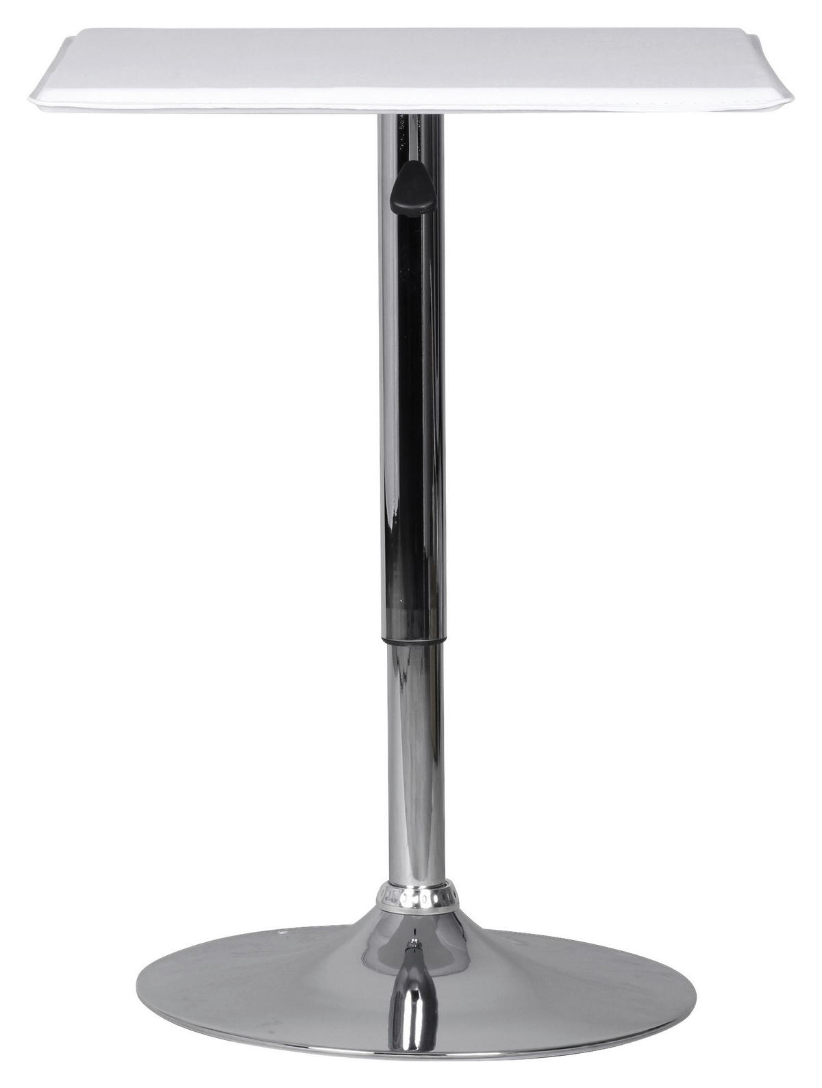 Tisch weiß Chrom verchromt MDF B/T: ca. 63x63 cm Stehtisch - weiß/Chrom (63,00/63,00cm) - Amstyle