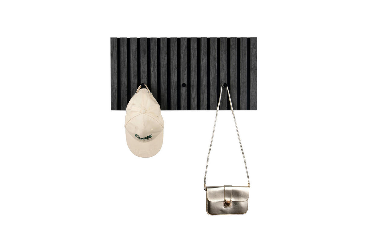 Wandgarderobe Grace schwarz B/H/T: ca. 60x30x7 cm Grace - schwarz (60,00/30,00/7,00cm)