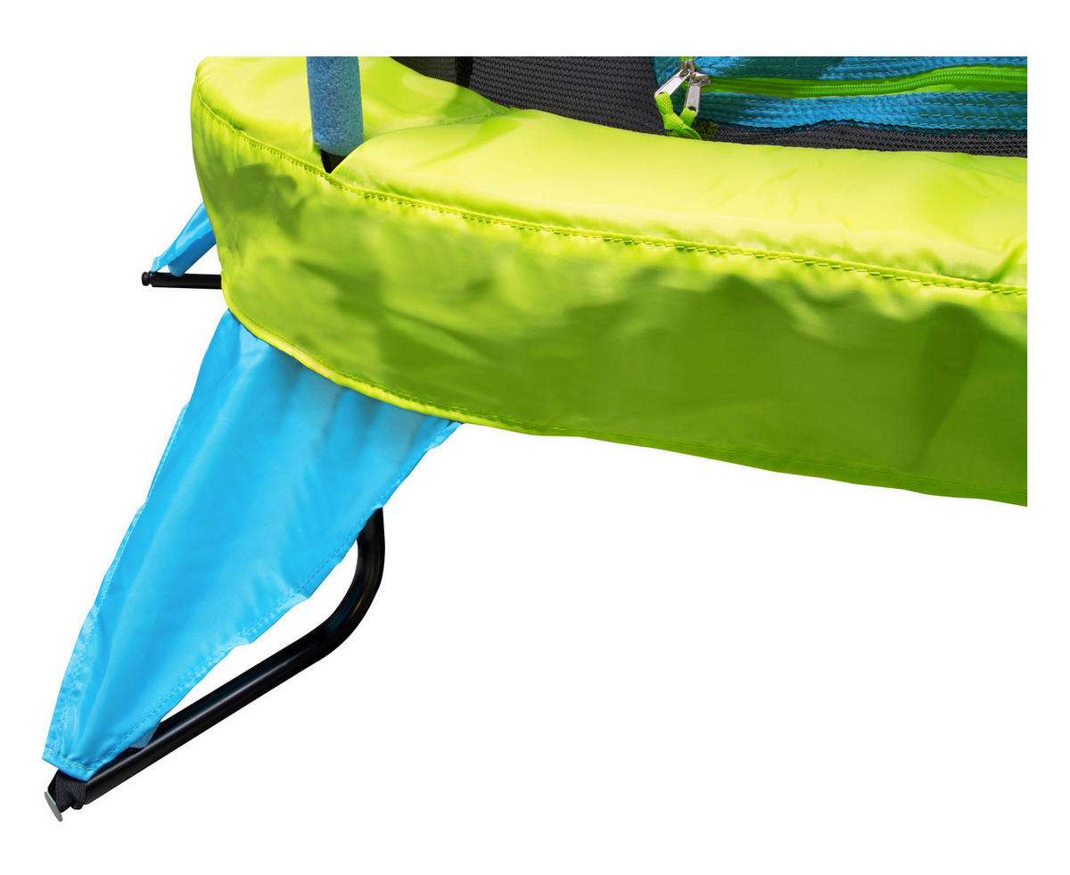 Hudora Trampolin Safety 140 blau B/H/L: ca. 195x188x195 cm Safety 140 - blau/gelb (195,00/195,00/188,00cm) - Hudora