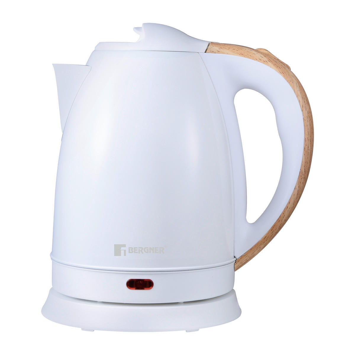 BERGNER Wasserkocher BG-50032-WH weiß Kunststoff B/H/L: ca. 21x16x20 cm ca. 1,8 l NATURALLY - weiß (20,00/21,00/16,00cm) - BERGNER
