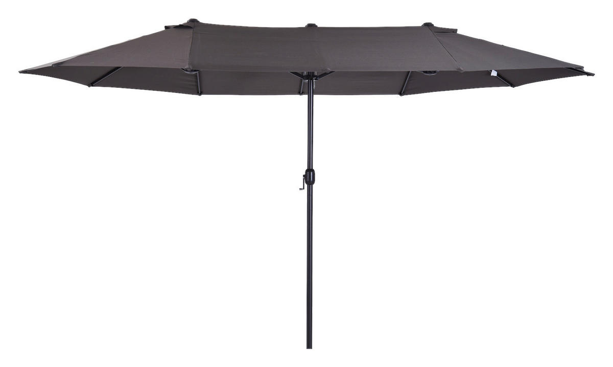 Outsunny Marktschirm grau Metall B/H/L: ca. 270x240x460 cm Marktschirm - grau (460,00/270,00/240,00cm) - Outsunny