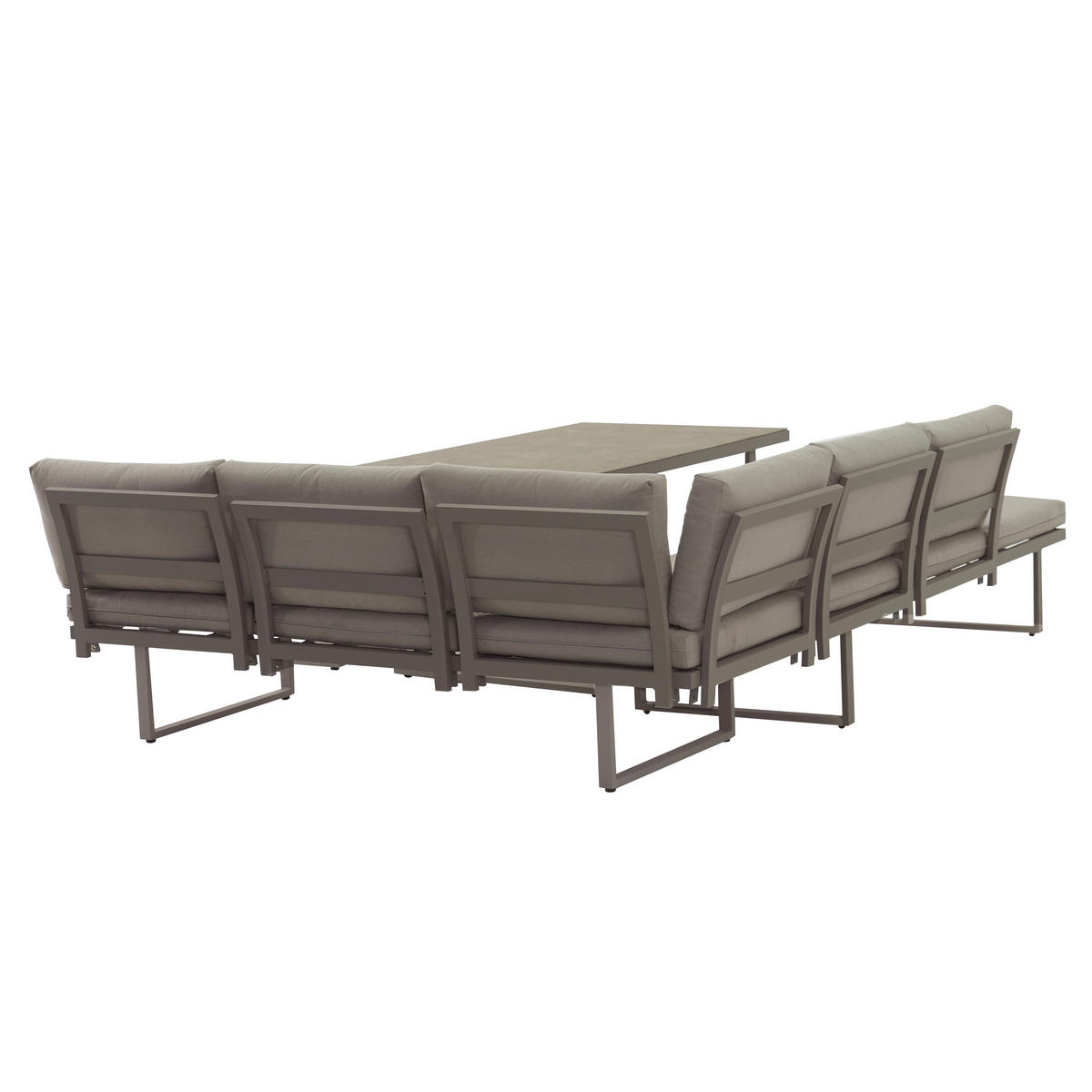 POCOline Gartensitzgruppe Tulum grau Glas Tulum - beige/champagner - POCOline