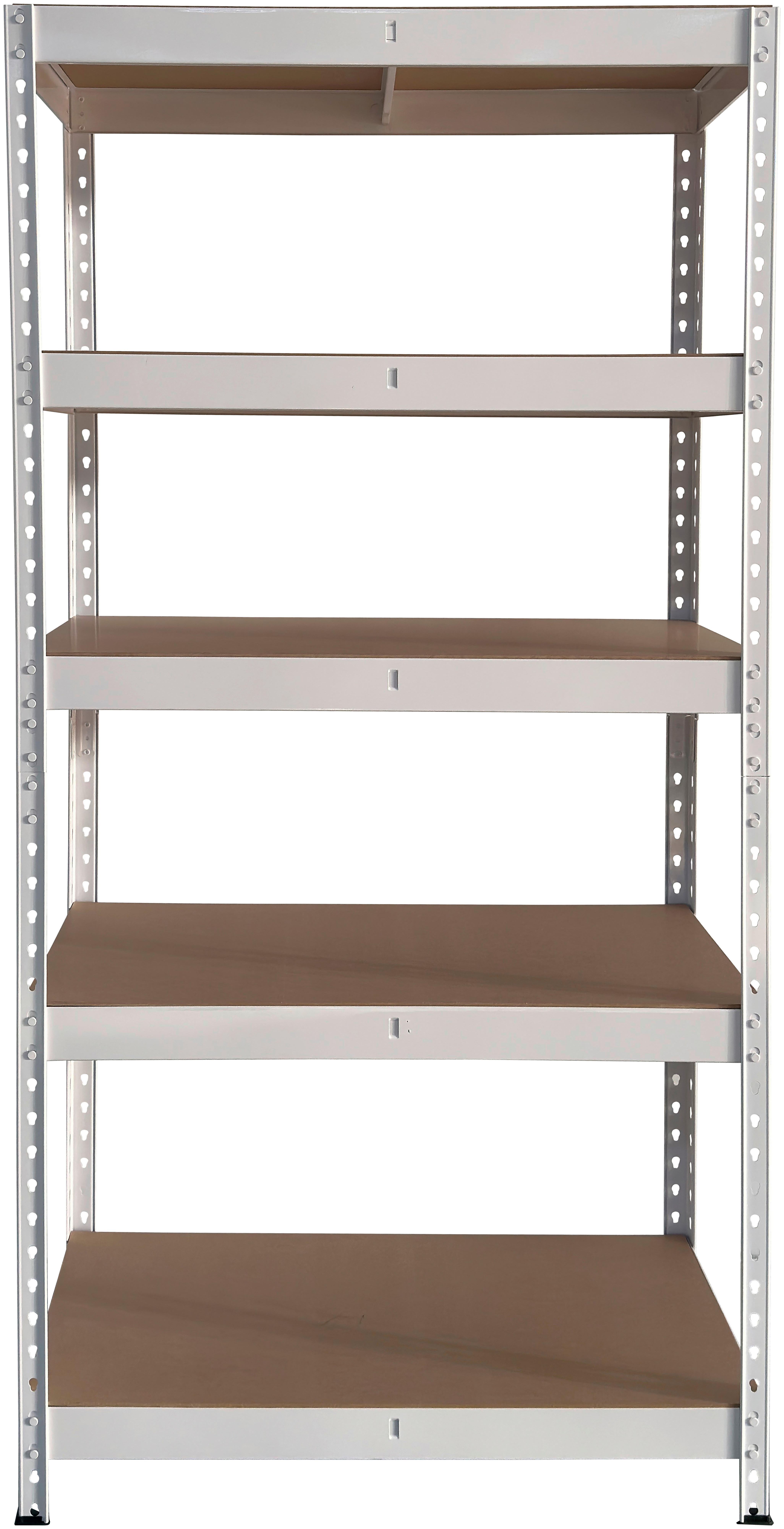 Schwerlaststeckregal weiß B/H/T: ca. 90x180x45 cm Schwerlaststeckregal 180x90x45cm W - weiß (90,00/180,00/45,00cm)