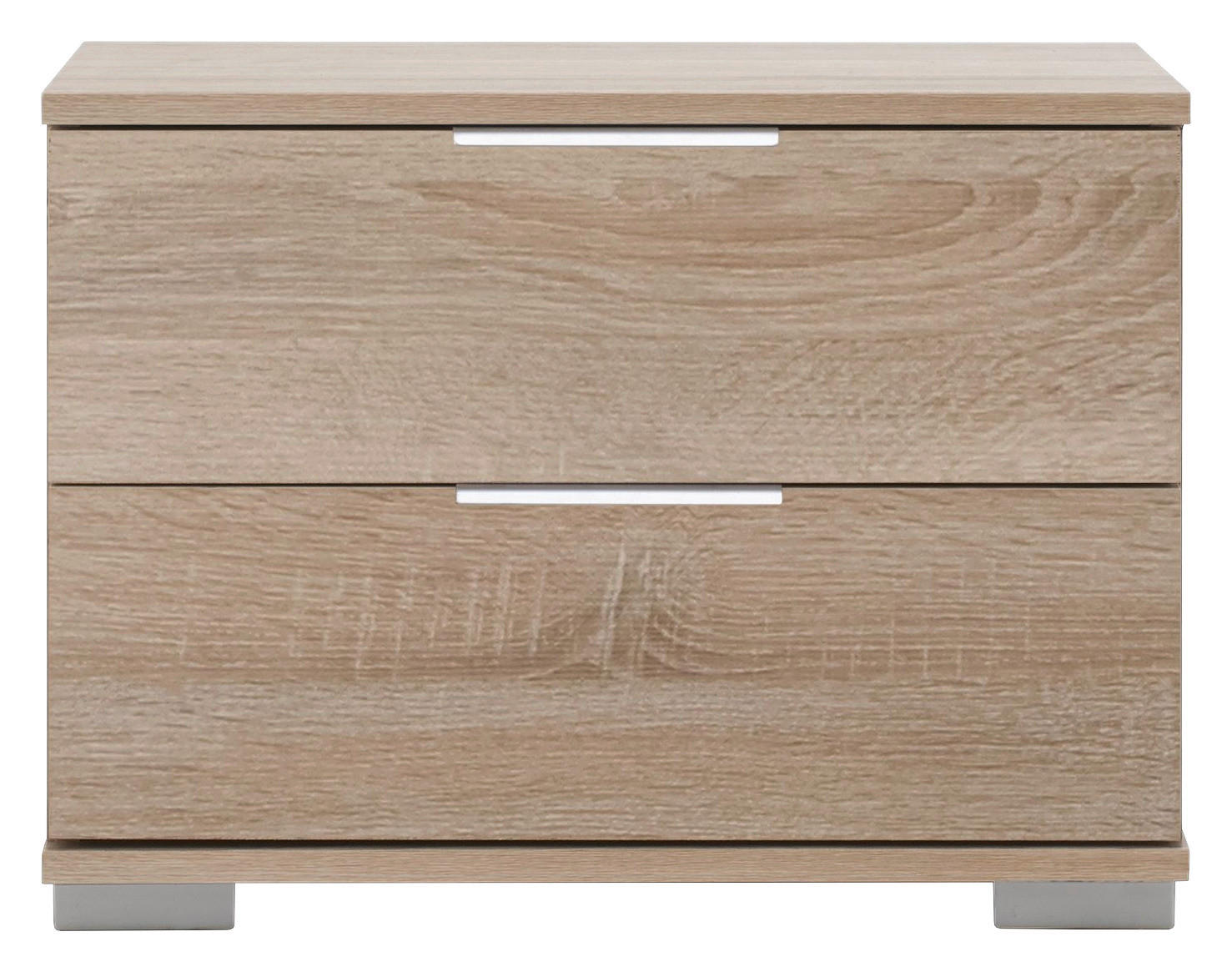 Nachtkonsole Easy Plus Eiche Sägerau Nachbildung B/H/T: ca. 52x40x38 cm Easy Plus - Eiche/Silbergrau (52,00/40,00/38,00cm)
