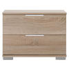 Nachtkonsole Easy Plus Eiche Sägerau Nachbildung B/H/T: ca. 52x40x38 cm Easy Plus - Eiche/Silbergrau (52,00/40,00/38,00cm)