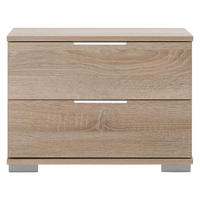 Nachtkonsole Easy Plus Eiche Sägerau Nachbildung B/H/T: ca. 52x40x38 cm Easy Plus - Eiche/Silbergrau (52,00/40,00/38,00cm)