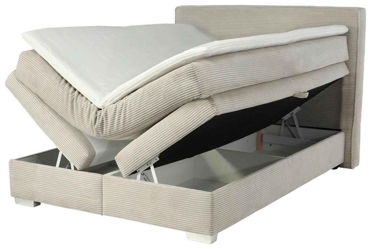 Boxspringbett  Greige Liegefläche B/L: ca. 140x200 cm Arabella_Boxspringbett - Greige (154,00/116,00/217,00cm)