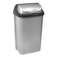 keeeper Abfalleimer silber B/H/L: ca. 39x67,5x29,5 cm Abfalleimer_Rasmus - anthrazit/silber (29,50/39,00/67,50cm) - keeeper