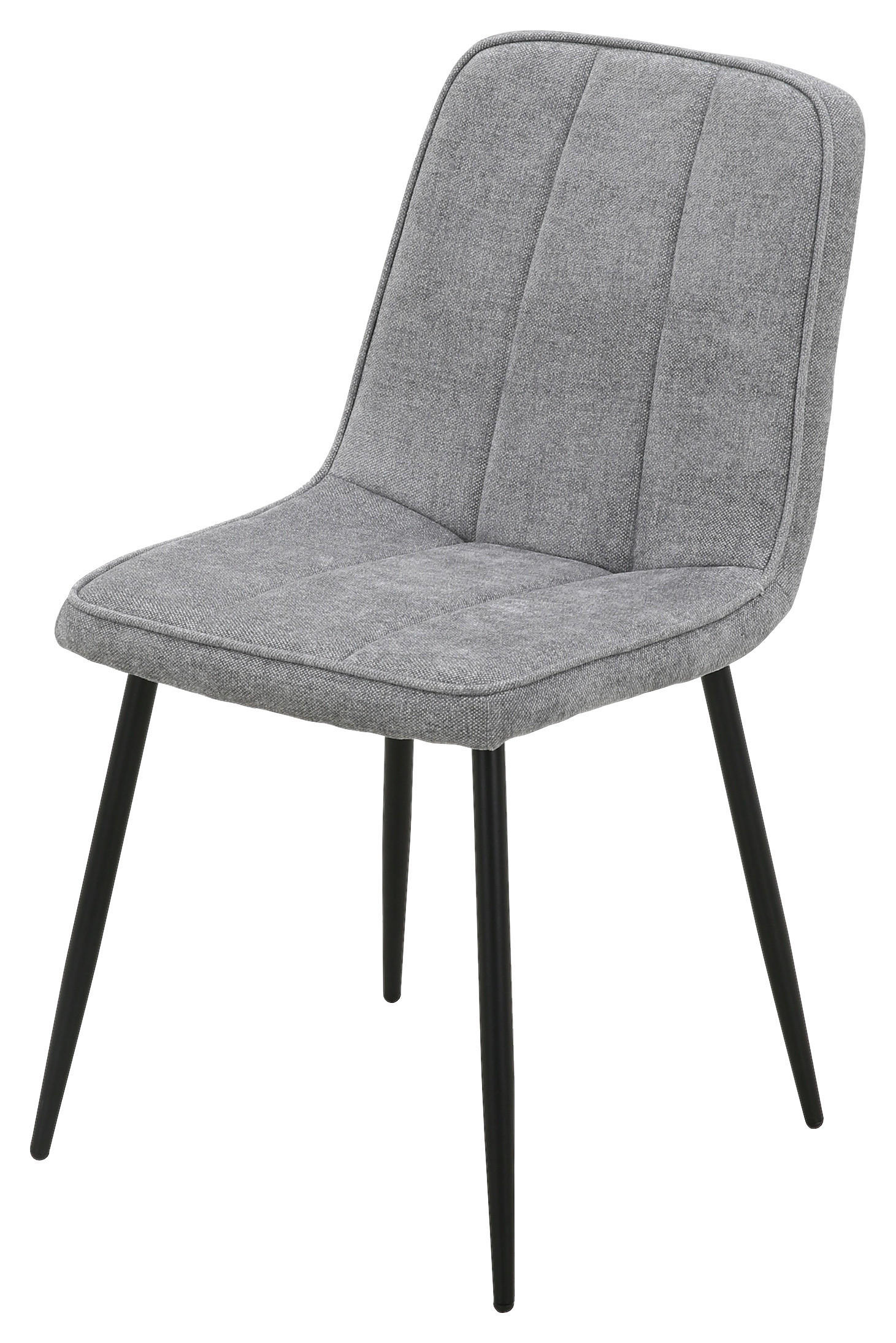 Stuhl KIM grau Webstoff B/T: ca. 45x87 cm KIM - schwarz/grau (45,00/87,00cm)