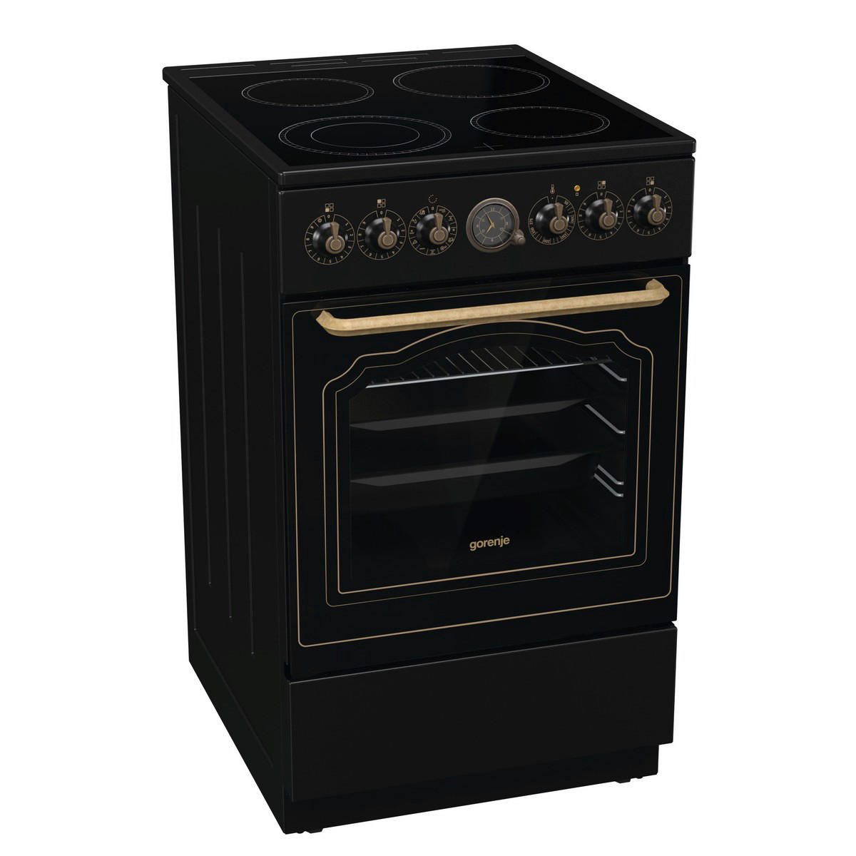 Gorenje Stand-Elektroherd GECS5B70CLB schwarz B/H/T: ca. 50x85x60 cm Stand-Elektroherd GECS5B70CLB - schwarz (50,00/85,00/60,00cm) - Gorenje