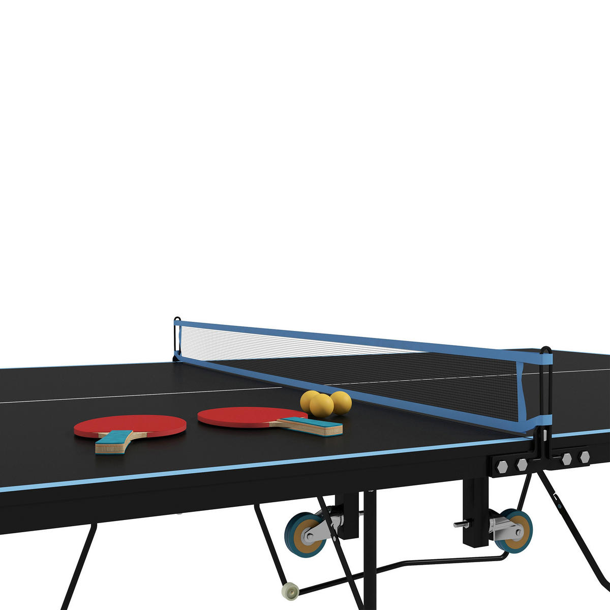 SPORTNOW Tischtennisplatte schwarz Stahl B/H/L: ca. 152,5x76x274 cm Tischtennisplatte - schwarz (274,00/152,50/76,00cm) - SPORTNOW