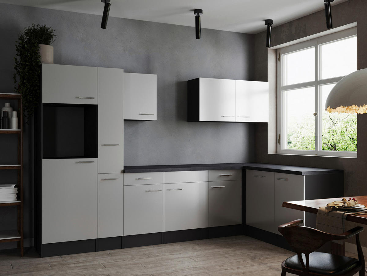 Winkelküche Oliver B/H/T: ca. 310x205x172 cm Oliver - weiß/granit (310,00/205,00/172,00cm) - Respekta