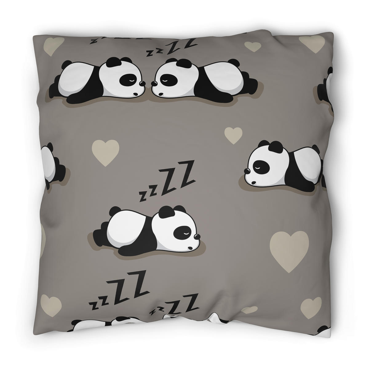 Microfaser Bettwäsche Bettwäsche_Microfaser Panda - grau (135,00/200,00cm)