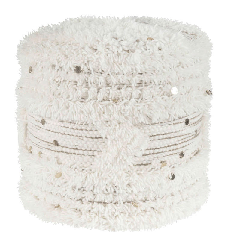 360 Living Hocker Bohist 400 creme khaki H/D: ca. 35x35 cm Bohist 400 - creme/khaki (35,00/35,00cm) - 360 Living