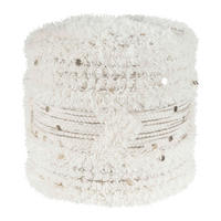 360 Living Hocker Bohist 400 creme khaki H/D: ca. 35x35 cm Bohist 400 - creme/khaki (35,00/35,00cm) - 360 Living
