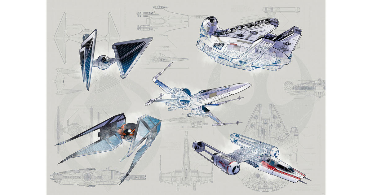Komar Fototapete Star Wars Blueprint bei 400x280 Light ca. kaufen online B/H: POCO cm DX8-078 ▷