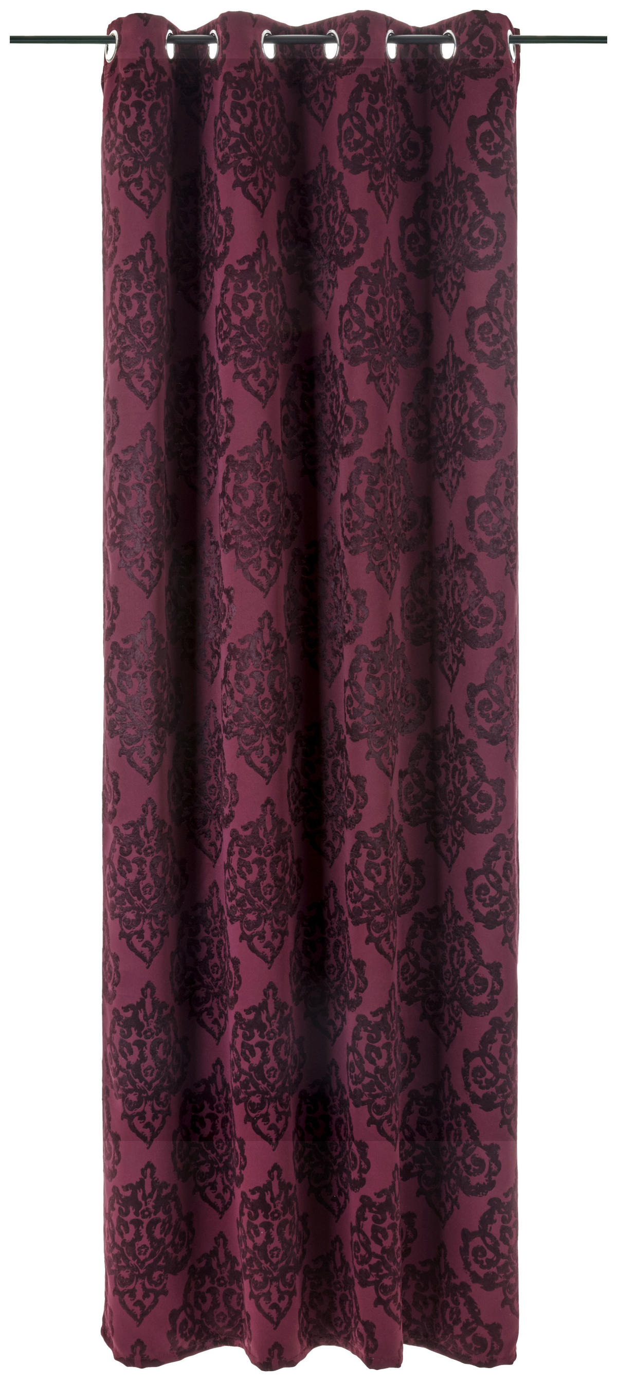 Ösenvorhang Ornament dunkelrot B/L: ca. 135x245 cm Ornament - dunkelrot (135,00/245,00cm)