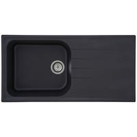 Respekta Einbauspüle Orlando 100 x 50 S schwarz Granitverbundmaterial B/H/T: ca. 100x22,5x50 cm Orlando 100 x 50 S - schwarz (100,00/22,50/50,00cm) - Respekta
