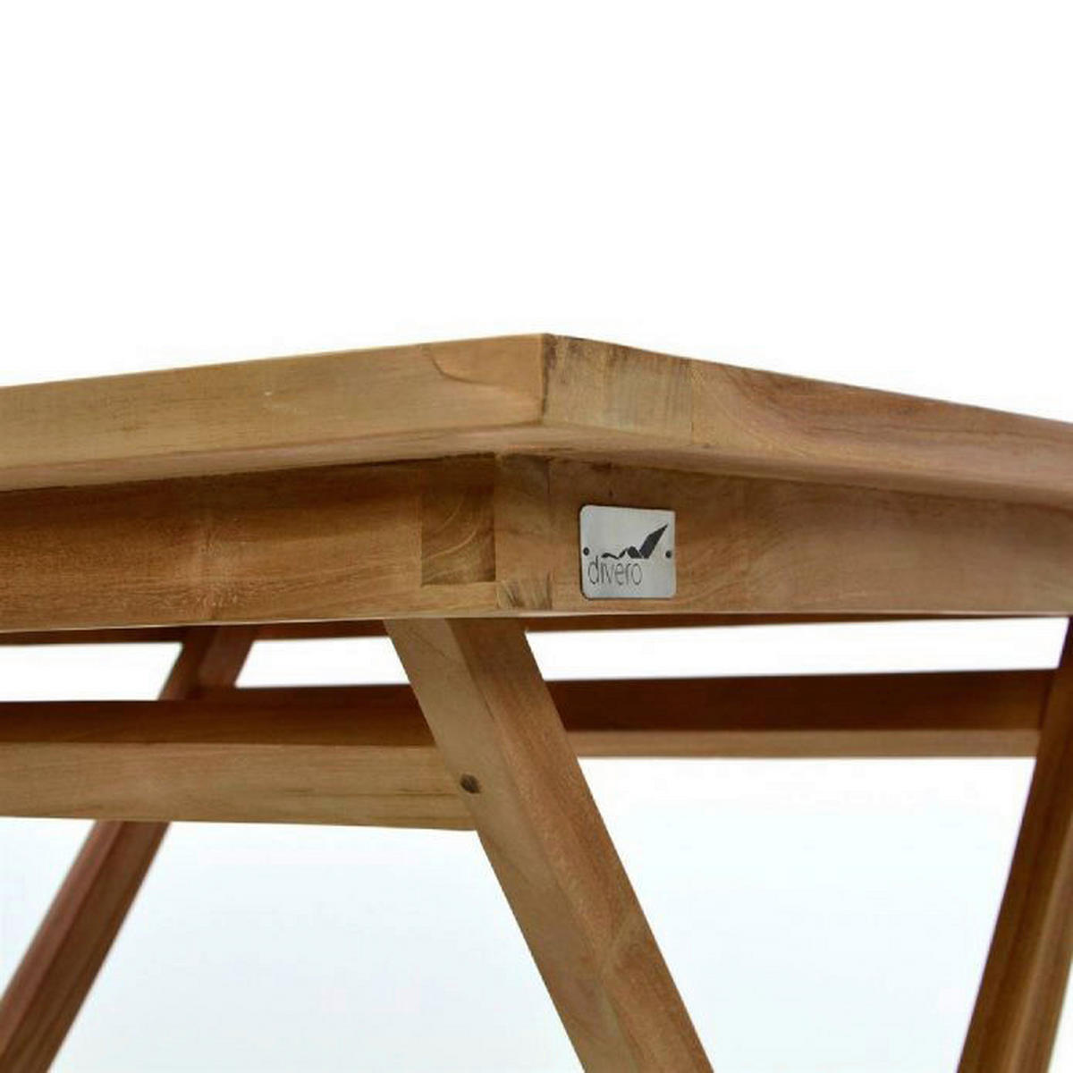 VCM Balkontisch braun Teakholz B/H/T: ca. 80x75x80 cm Balkontisch - braun (80,00/75,00/80,00cm) - VCM