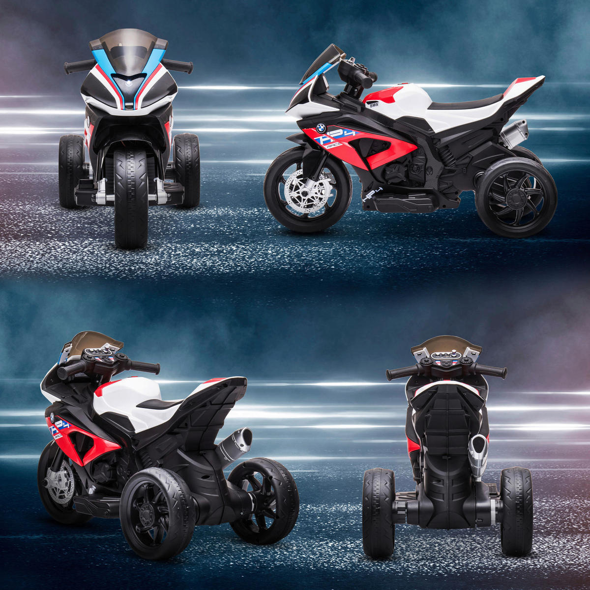 HOMCOM Kinder-Elektromotorrad rot B/H/L: ca. 42x54x82,5 cm Kinder-Elektromotorrad - rot (82,50/42,00/54,00cm) - HOMCOM