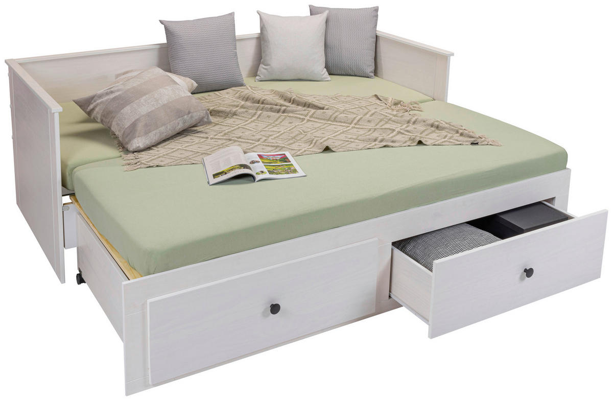 Bett Polina weiß Liegefläche B/L: ca. 90x200 cm Polina - weiß (96,00/75,00/206,00cm)