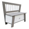 AXI Aufbewahrungsbank grau Holz B/H/L: ca. 116x84x37 cm Aufbewahrungsbank - weiß/grau (37,00/116,00/84,00cm) - AXI