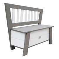 AXI Aufbewahrungsbank grau Holz B/H/L: ca. 116x84x37 cm Aufbewahrungsbank - weiß/grau (37,00/116,00/84,00cm) - AXI