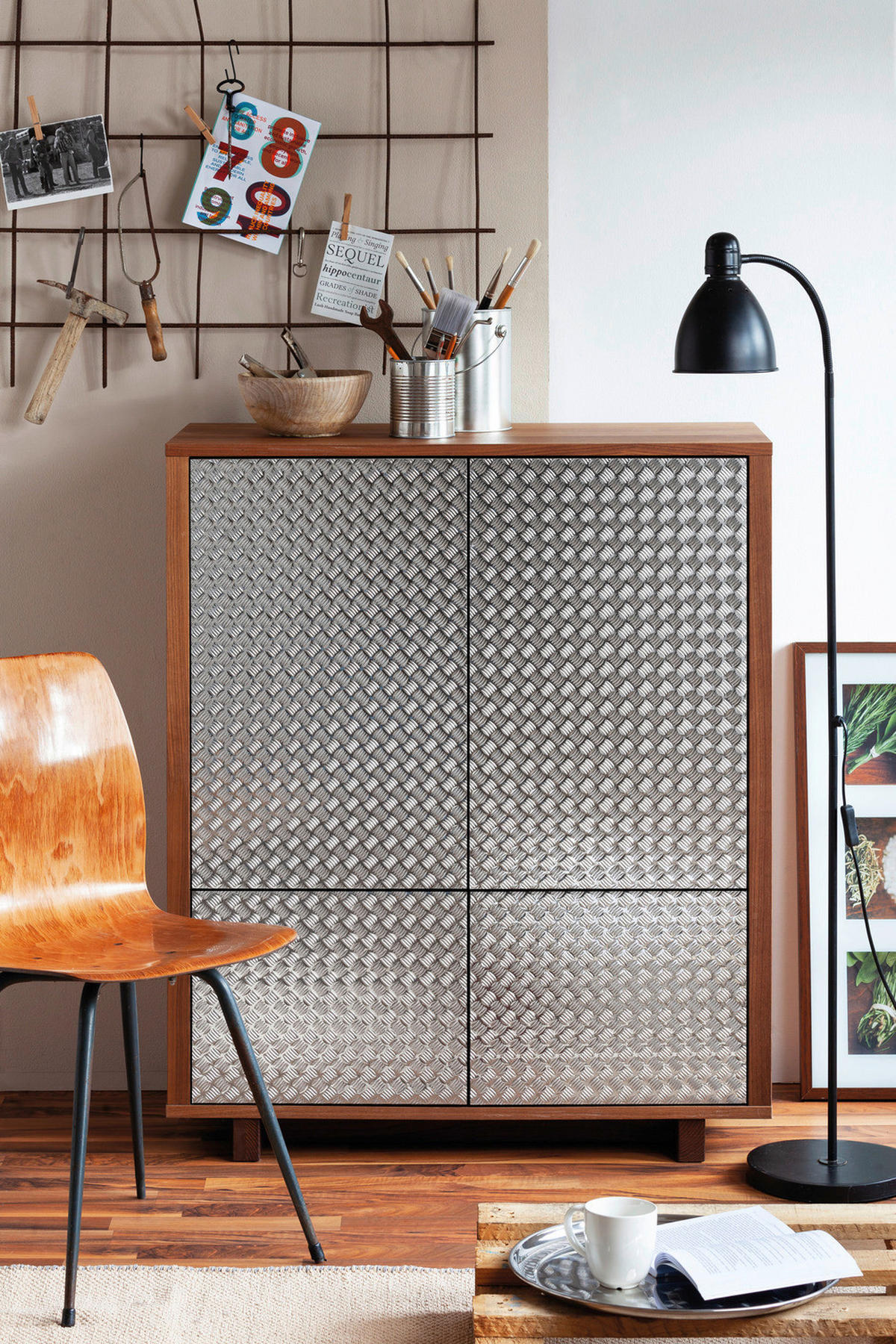 d-c-fix Dekofolie Riffelblech silber B/L: ca. 45x150 cm Klebefolie_d-c-fix_F3400060 - silber (45,00/150,00cm) - d-c-fix